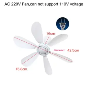 White Mini Ceiling Fan with 7 Blades 12 Sfbe9c79a751d4d29bb4b4d70b547190ek