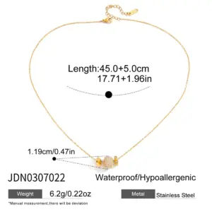 Stainless Steel Gold-Tone Beaded Necklace 13 Sfbf15de098e143de9719f989d85290288 2