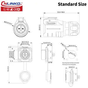 M16 Waterproof Power Cable Connector IP68 13 Sfbfd98a42ade41d0a665bb533b9df8e3y