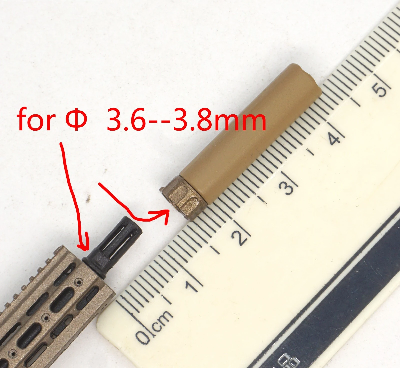 1/6 Scale Military Silencer for Action Figures 2 1/6 Scale Military Silencer for Action Figures - Image 2