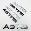 A3 Car Badge Set with Black & Silver Finish