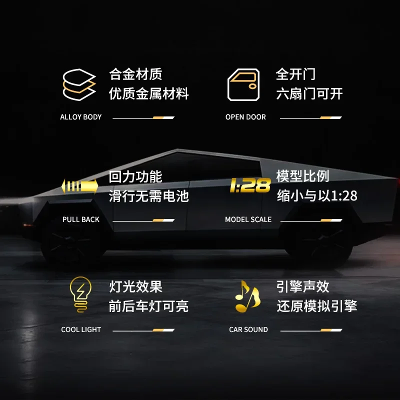 1:28 Scale Cyber Pickup Model Car 4 1:28 Scale Cyber Pickup Model Car - Image 4