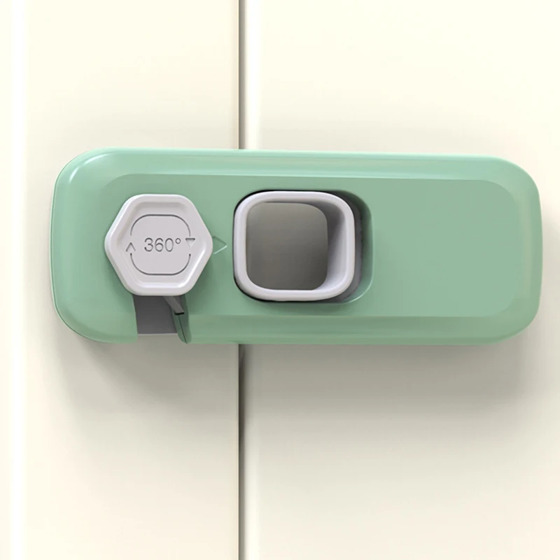 Child Safety Cabinet Lock - Gray & Green 8 Child Safety Cabinet Lock - Gray & Green - Image 8