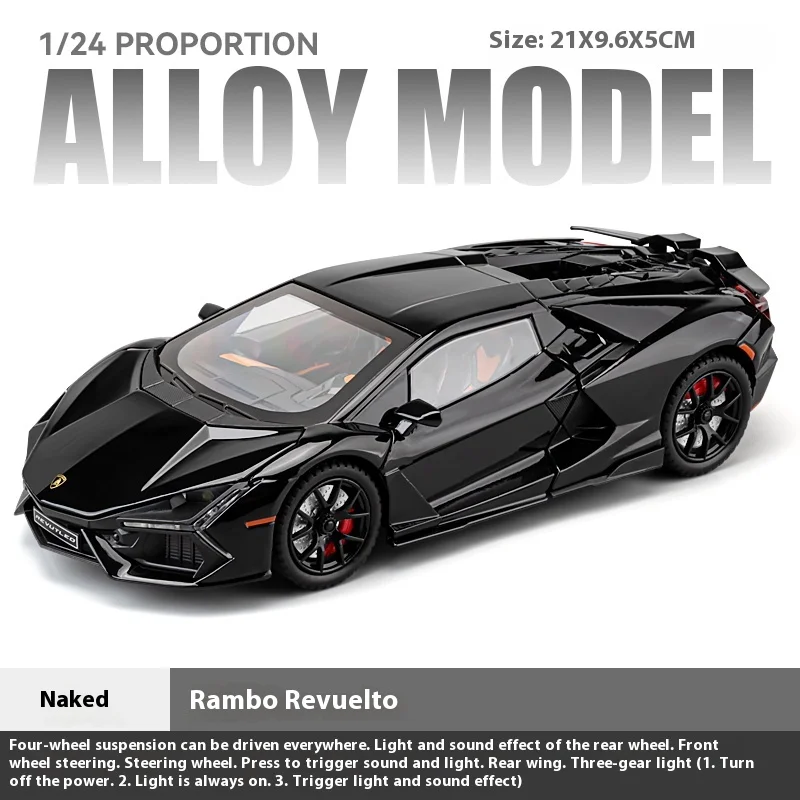 Red Lamborghini Revuelto Diecast Model 1:24 Scale 9 Red Lamborghini Revuelto Diecast Model 1:24 Scale - Image 9