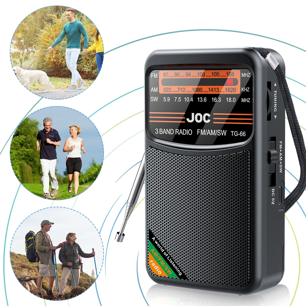 Mini Full-Band Portable Radio in Black and Gold 5 Mini Full-Band Portable Radio in Black and Gold - Image 5