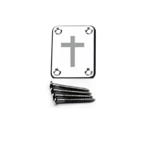 Cross Faith Guitar Neck Plate in Silver, Black, or Yellow 8 Sfc690b6dbc6848aca104c82e7ae5dc42r