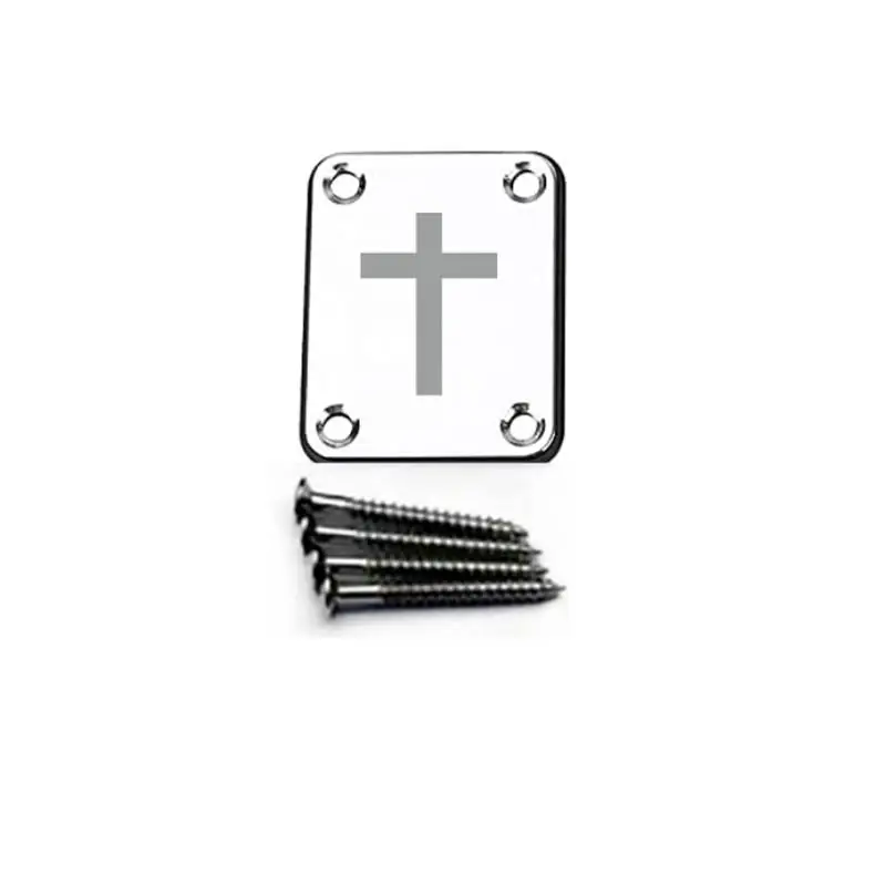 Cross Faith Guitar Neck Plate in Silver, Black, or Yellow 4 Cross Faith Guitar Neck Plate in Silver, Black, or Yellow - Image 4