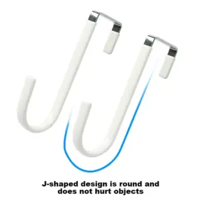 Stainless Steel Over-the-Door Hook in Black/White 12 Sfc73516094c5477596b1deecfef544f6t