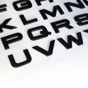 Land Rover Custom Glossy Black Emblems Set (C, O, R, S, U, X) 8 Sfc8e3bbd13964449a909f6dd771c1987T