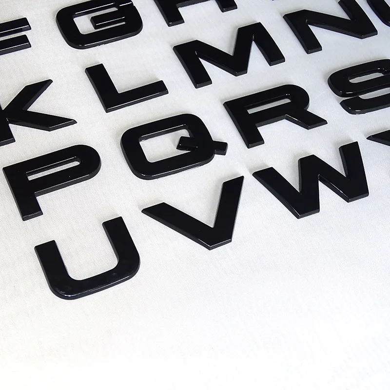 Land Rover Custom Glossy Black Emblems Set (C, O, R, S, U, X) 4 Land Rover Custom Glossy Black Emblems Set (C, O, R, S, U, X) - Image 4