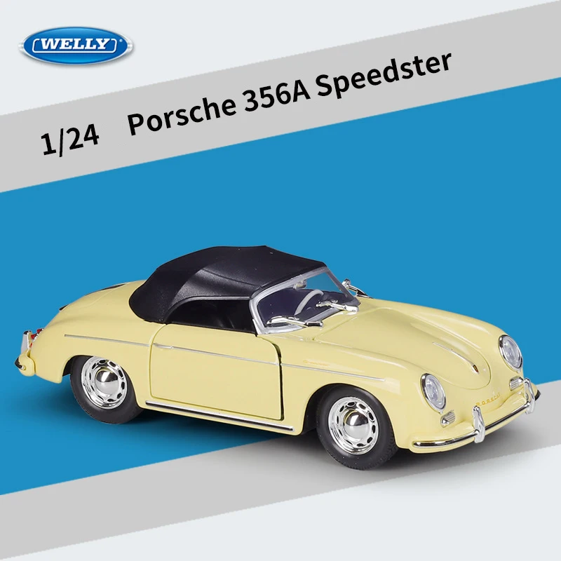 Silver Porsche 356A Speedster Model 1:24 Scale 8 Silver Porsche 356A Speedster Model 1:24 Scale - Image 8