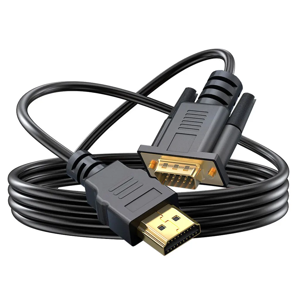 HDMI to VGA Adapter Cable 1.8m with Gold Plated Connectors 5 HDMI to VGA Adapter Cable 1.8m with Gold Plated Connectors - Image 5