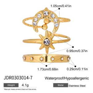 Celestial Sun & Moon Stainless Steel Rings Set 13 Sfcda24ef012c4188a474419831478194c