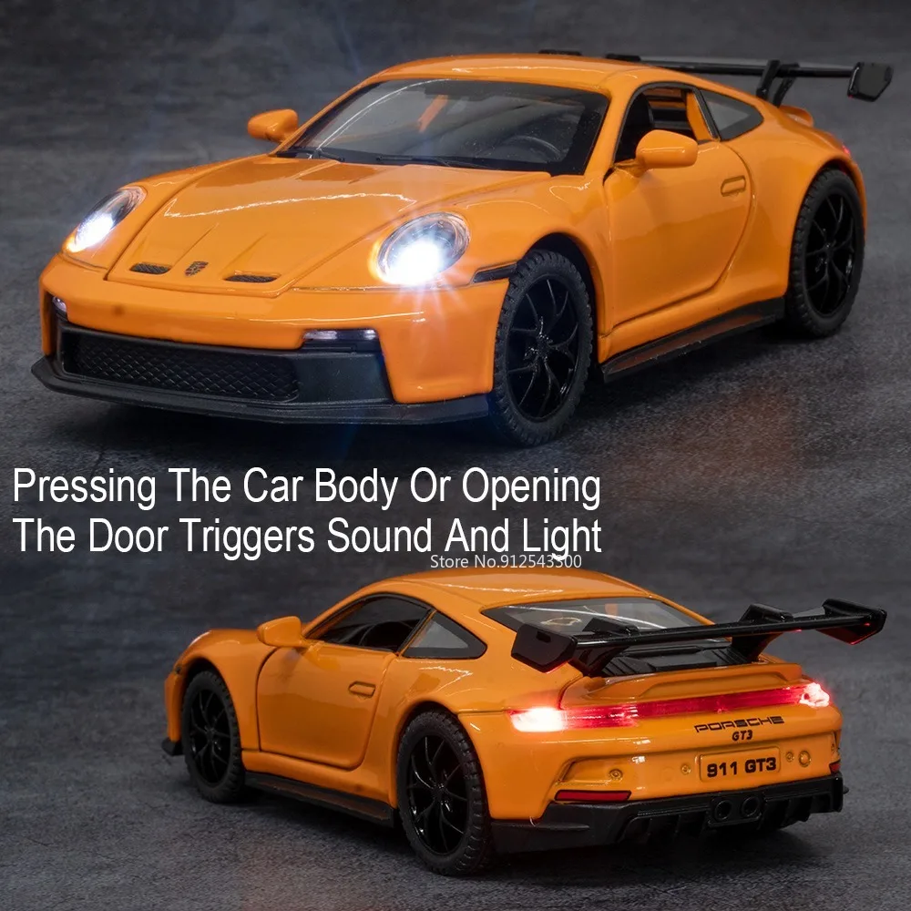 1/32 Porsche 911 GT3 Metal Model with Light 4 1/32 Porsche 911 GT3 Metal Model with Light - Image 4