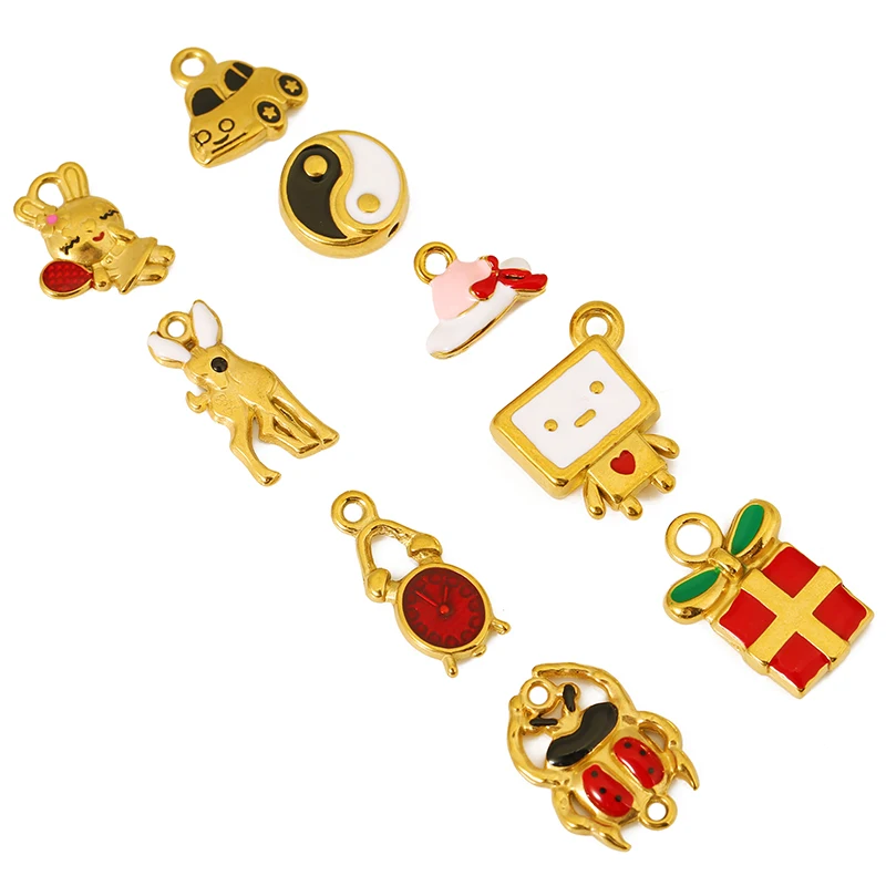 Colorful Stainless Steel Charm Set for DIY Jewelry 3 Colorful Stainless Steel Charm Set for DIY Jewelry - Image 3