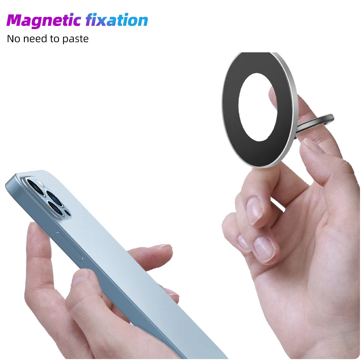 Magnetic Stainless Steel Phone Ring Holder for Apple 3 Magnetic Stainless Steel Phone Ring Holder for Apple - Image 3