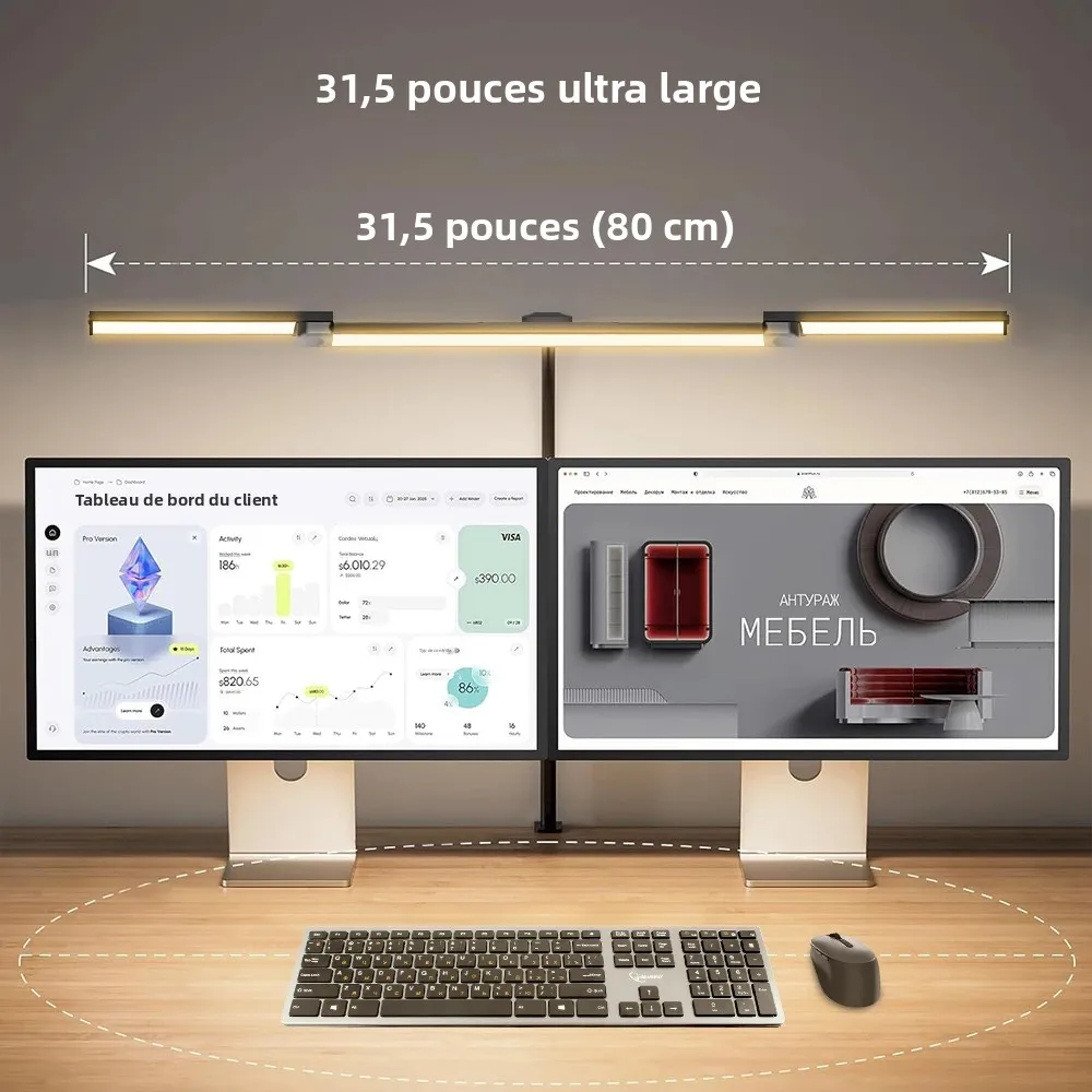 Modern Black 3-Head Eye Care Architect Lamp 3 Modern Black 3-Head Eye Care Architect Lamp - Image 3