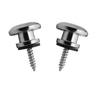 Mushroom Head Guitar Strap Lock Set for Acoustic, Electric, and Bass