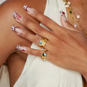 Vintage Stainless Steel Moon & Star Ring with Rhinestones 8 Sfd43f97063ee40eaba58a28ea0543e604