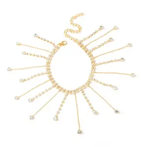 Elegant Geometric Women's Anklet in Silver or Gold 8 Sfd742795d5de4d79b8b3a3511d9a3bc4I