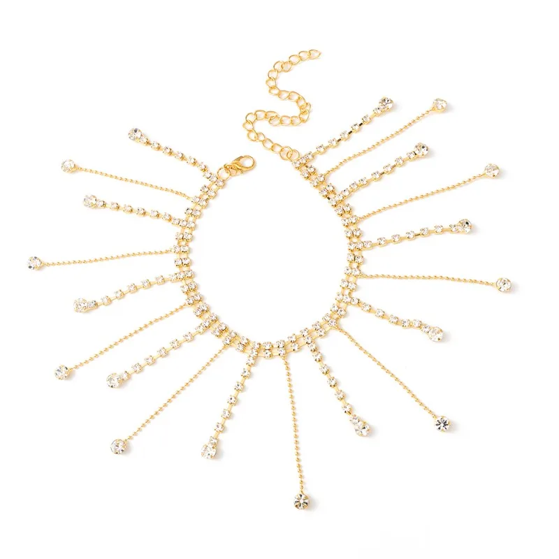 Elegant Geometric Women's Anklet in Silver or Gold 3 Elegant Geometric Women's Anklet in Silver or Gold - Image 3