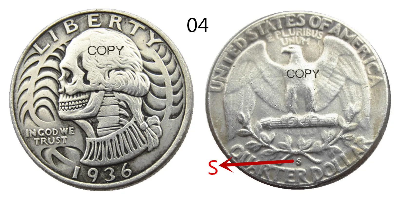 Vintage-Inspired Zombie Skeleton Coin 3 Vintage-Inspired Zombie Skeleton Coin - Image 3