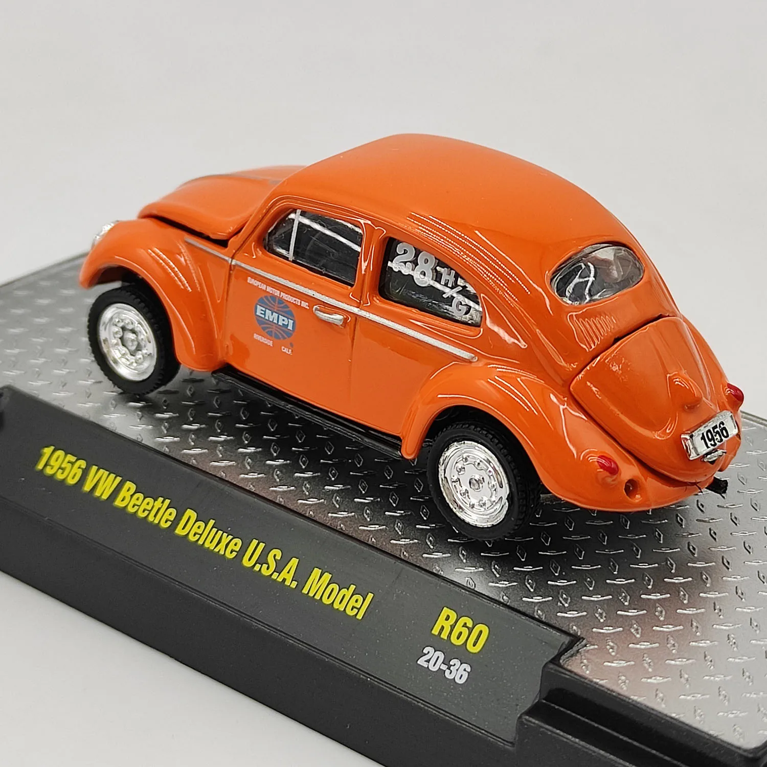 Vivid Orange 1956 VW Beetle Diecast Model 5 Vivid Orange 1956 VW Beetle Diecast Model - Image 5