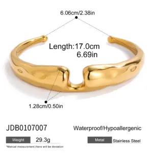 Elegant Gold Stainless Steel Bangle Bracelet 13 Sfe18ddca88654224b6708d094152a2dbn