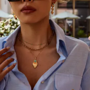 Gold Leaf Pendant Necklace for Women 9 Sfe333bcdcecf4d45a60f8b2db84f3b22E