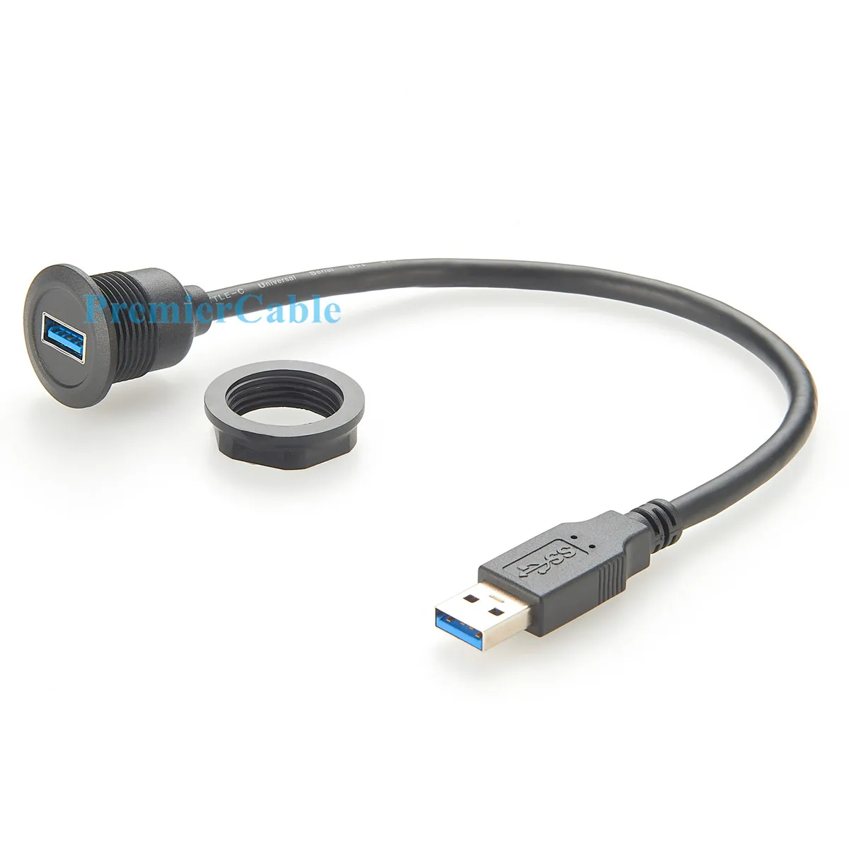USB 3.0 Panel Mount Extension Cable 0.3m 5 USB 3.0 Panel Mount Extension Cable 0.3m - Image 5