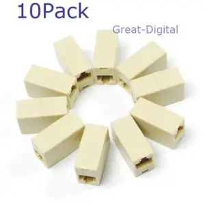 White RJ45 Ethernet Coupler for Cat6/Cat6e 7 Sfe77684181d443b0a233f4c56fcaec80l