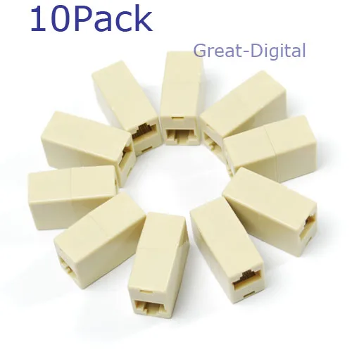 White RJ45 Ethernet Coupler for Cat6/Cat6e 2 White RJ45 Ethernet Coupler for Cat6/Cat6e - Image 2