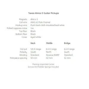 Texas Handwound Alnico 5 Guitar Pickup 11 Sfe99e68252bf44648357a5e9e3fd5f67i