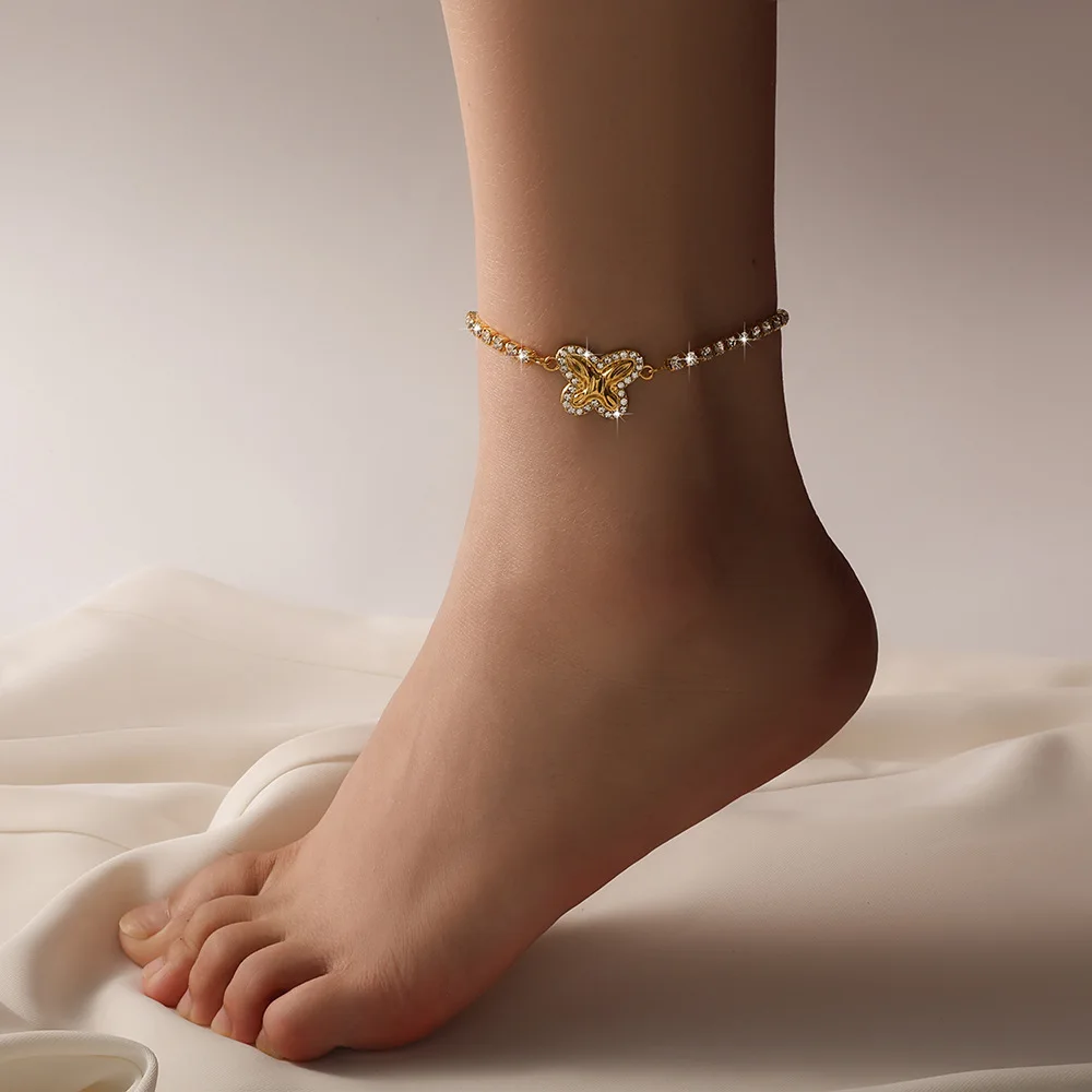 Elegant Butterfly Anklet for Women 2 Elegant Butterfly Anklet for Women - Image 2