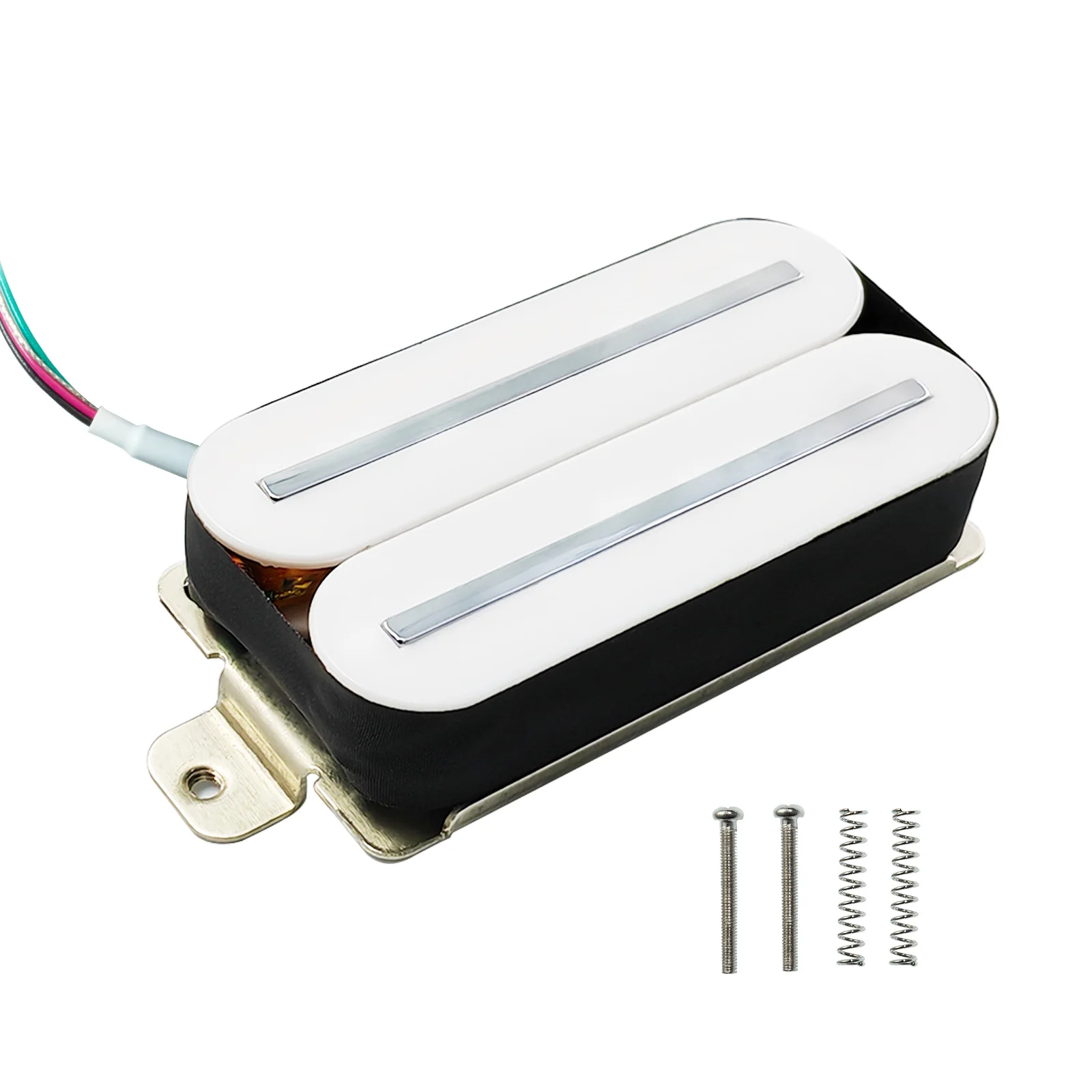 White Dual Blade Humbucker Pickup for Electric Guitars 8 White Dual Blade Humbucker Pickup for Electric Guitars - Image 8