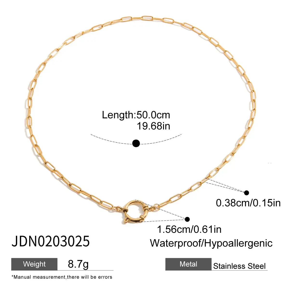Stainless Steel Necklace 50cm JDN0203025 7 Stainless Steel Necklace 50cm JDN0203025 - Image 7