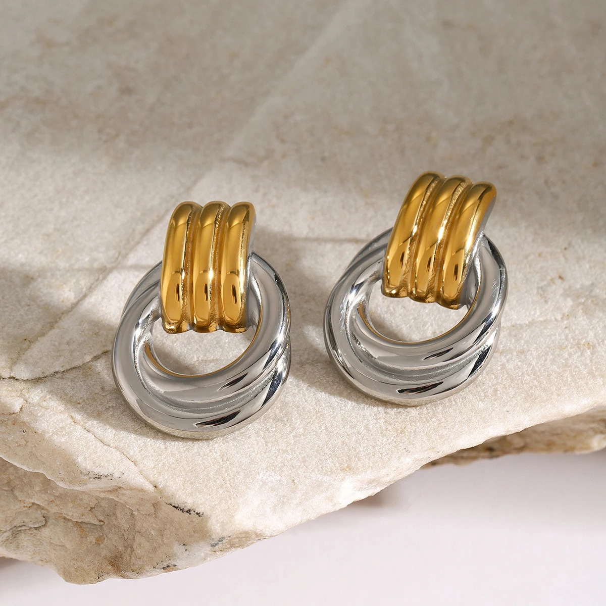 Winding Stainless Steel Earrings for Women 6 Winding Stainless Steel Earrings for Women - Image 6