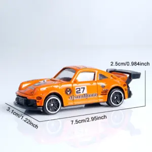 Vibrant 1:64 Orange Die-Cast Racing Car 11 Sfec75cdb226b4567b0c45f7d7b824ffaN