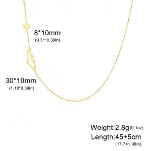 Elegant Stainless Steel and Gold Necklace for Women 12 Sfefef1ae244c42b8aa00df39cdfc3dce9