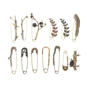 Vintage Bronze Brooch with Natural Motifs 11 Sff1679fd07424f249a1564ea4cd187294