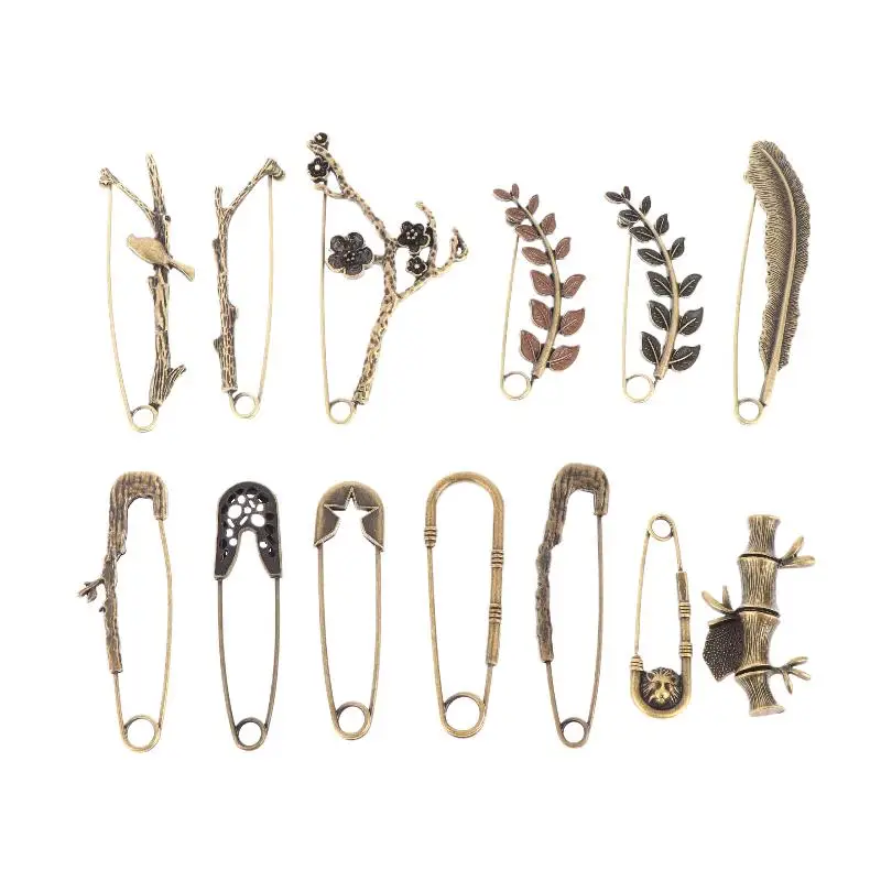 Vintage Bronze Brooch with Natural Motifs 2 Vintage Bronze Brooch with Natural Motifs - Image 2