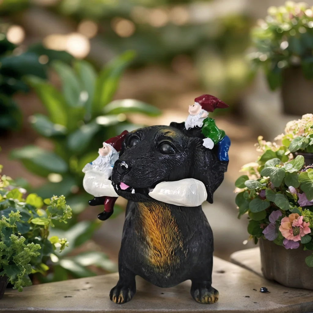 Whimsical Dachshund Fairy Garden Ornament 3 Whimsical Dachshund Fairy Garden Ornament - Image 3