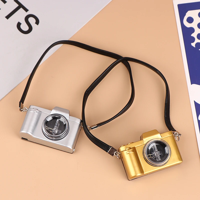 Miniature Retro Camera for Dollhouses in Gold & Silver 5 Miniature Retro Camera for Dollhouses in Gold & Silver - Image 5
