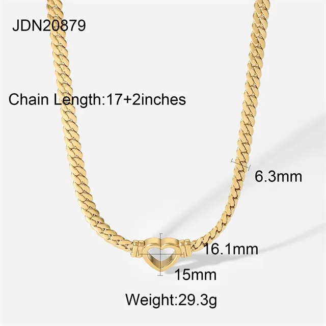 Stainless Steel Heart Necklace JDN20879 8 Stainless Steel Heart Necklace JDN20879 - Image 8