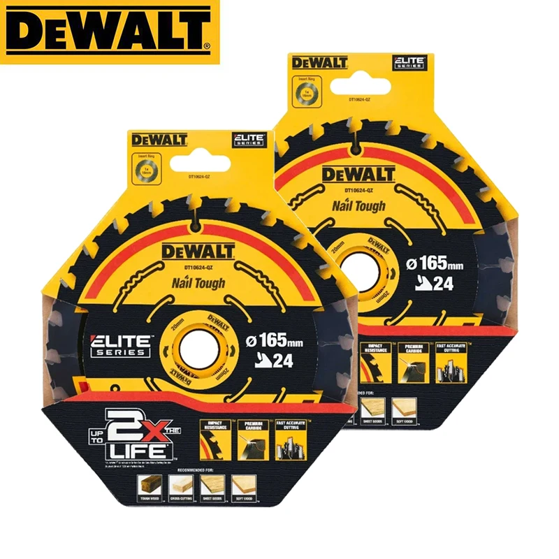 DEWALT 165mm Circular Saw Blades 24T & 40T 9 DEWALT 165mm Circular Saw Blades 24T & 40T - Image 9