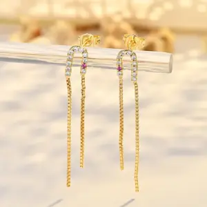 925 Silver Semi-Circular Tassel Earrings 12 Sff50590131724abfa362d11a9182a7b9p