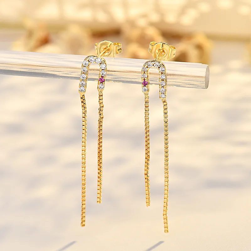 925 Silver Semi-Circular Tassel Earrings 6 925 Silver Semi-Circular Tassel Earrings - Image 6