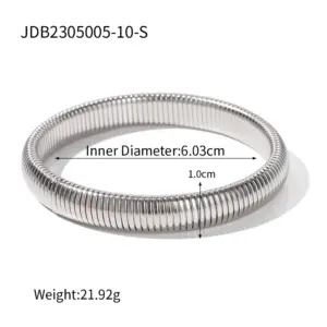 Stainless Steel Women's Bracelet with Vertical Stripes 16 Sff60e262256c4b48bc8f24e8f8521afaj