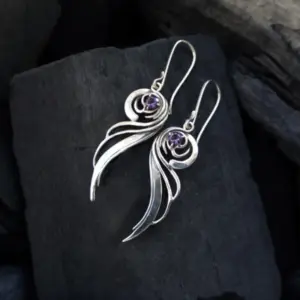 Vintage Silver Moon-Inspired Drop Earrings 7 Sff7bfc637f8146b5bbe4c93cb26256b7E