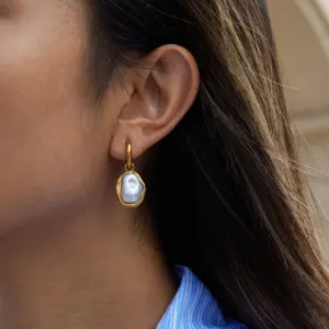 Elegant Gold Stainless Steel Pearls Earrings 9 Sffab2862ef47459297950239067edf94X